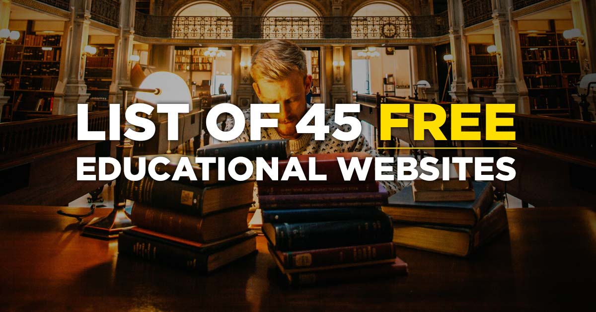 the ultimate list of educational websites