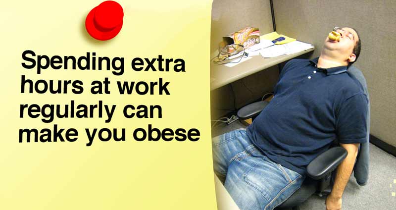 Spending Extra Hours at Work Regularly Can Make You Obese