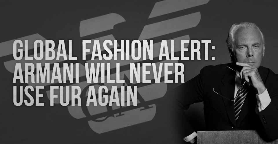 Global Fashion Alert: Armani Will Never Use Fur Again