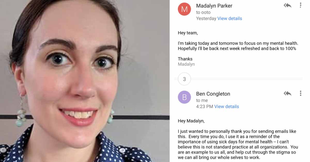 Boss's Reply To Woman Who Took Time Off For Her Mental Health Is Quickly Going Viral