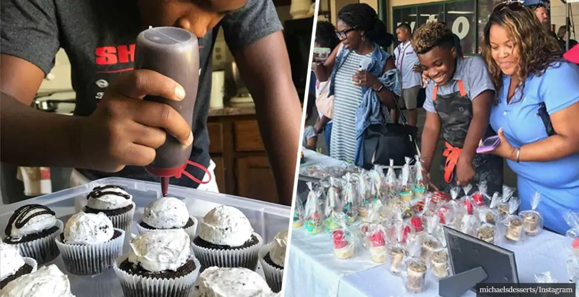 This 13-year-old opened a bakery, and for every dessert he sells, he gives one to a homeless person