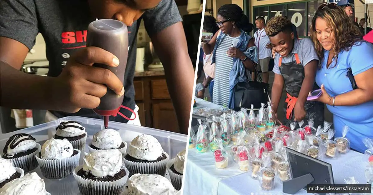 This 13-year-old opened a bakery, and for every dessert he sells, he gives one to a homeless person