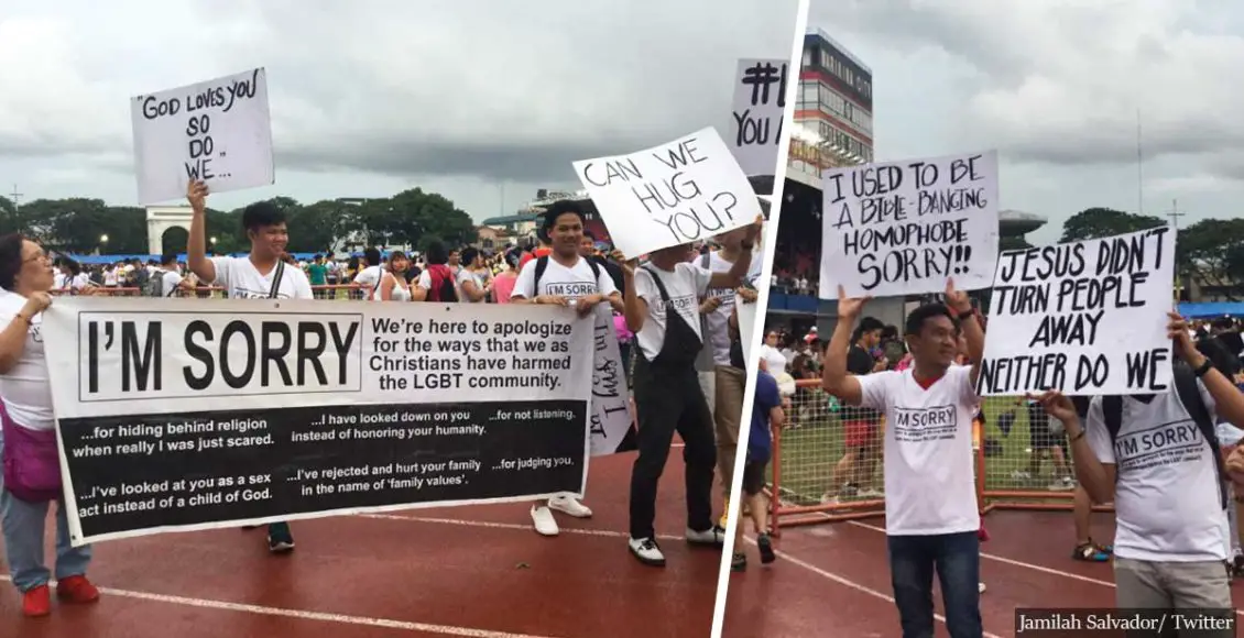 Christians Attend Pride Parade With Signs Apologizing For Anti-LGBTQ Views