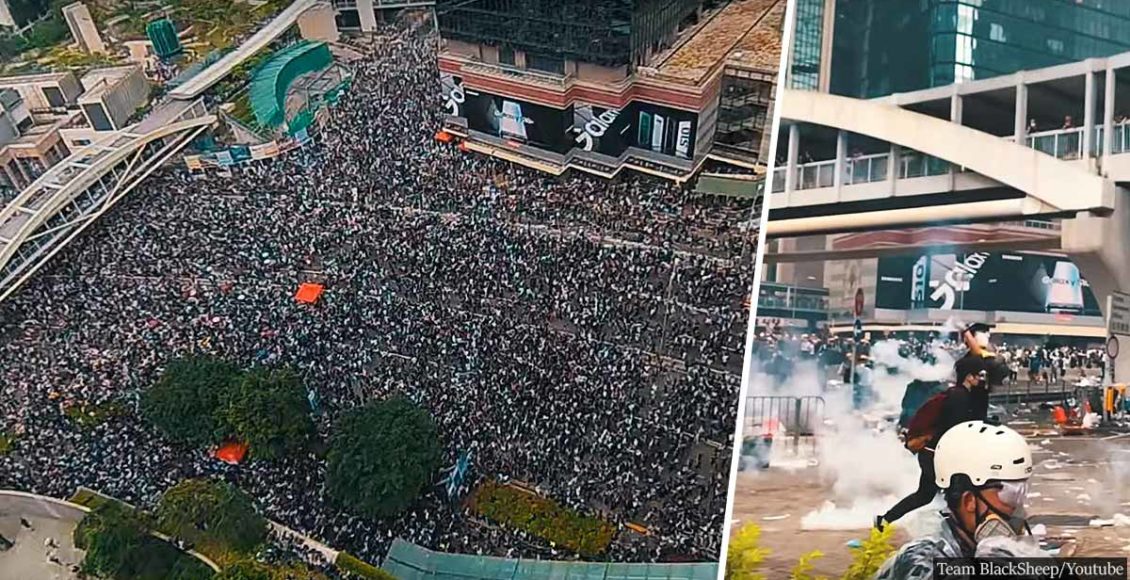 Drone Footage Shows As Many As Two Million Protesters Hitting The Streets Of Hong Kong To Stop A Controversial Government Bill