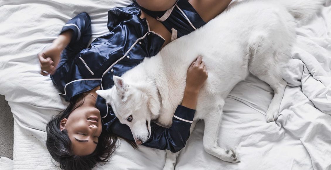 A Study: Dogs are the perfect sleeping companions for women