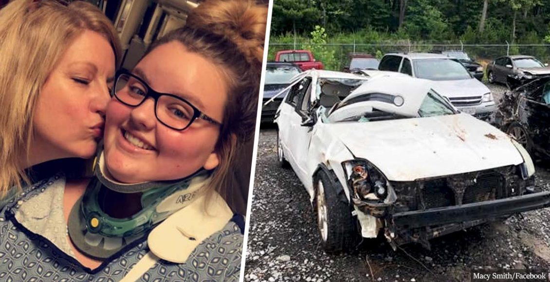 A phone app led a desperate mother to her daughter, who had been trapped in the wreckage of her car for 7 hours