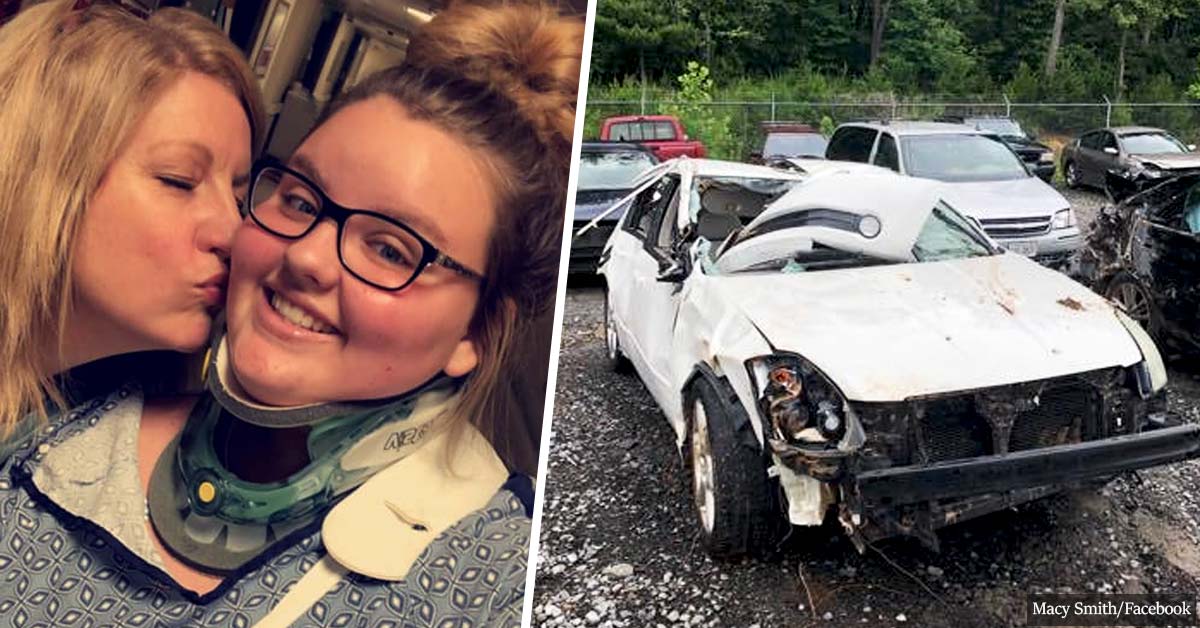 A phone app led a desperate mother to her daughter, who had been trapped in the wreckage of her car for 7 hours