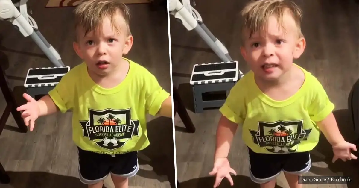 Adorable 2-year-old boy cannot believe mom would leave for work without kissing him goodbye, viral video shows
