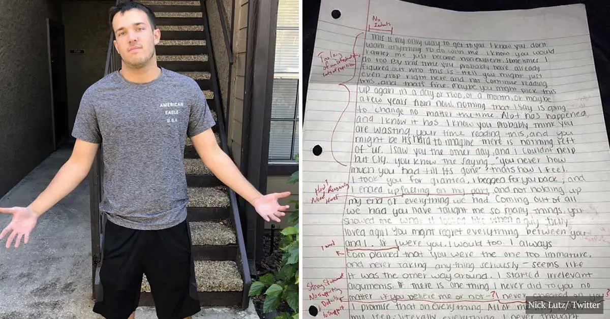 Guy sends back cheating ex-girlfriend's apology letter GRADED