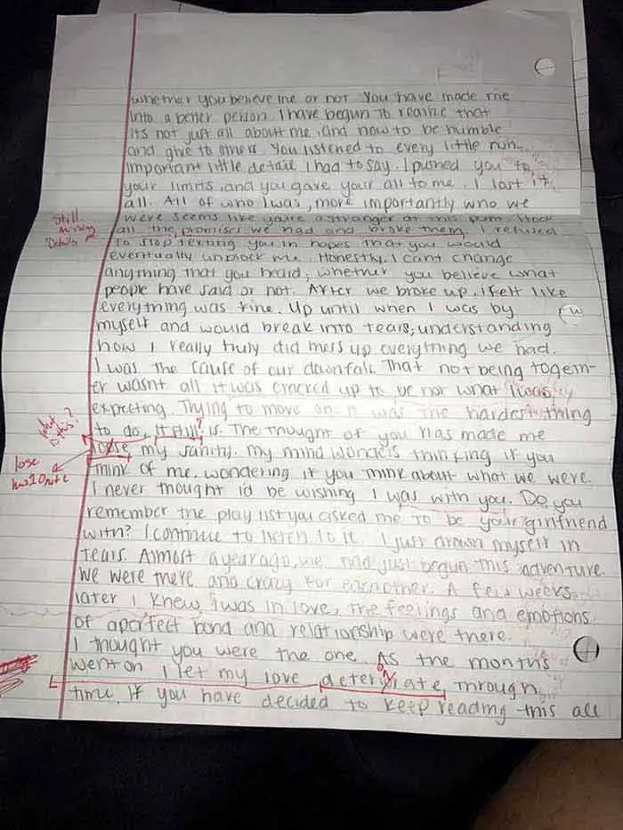 Guy sends back cheating ex-girlfriend's apology letter GRADED