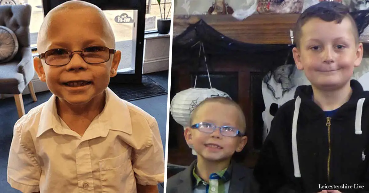 7-year-old boy shaves his head to support his cancer battling friend