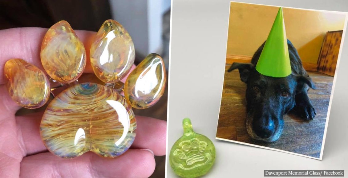 Company turns ashes of people’s beloved pets into beautiful glass pieces to serve as a memorial forever