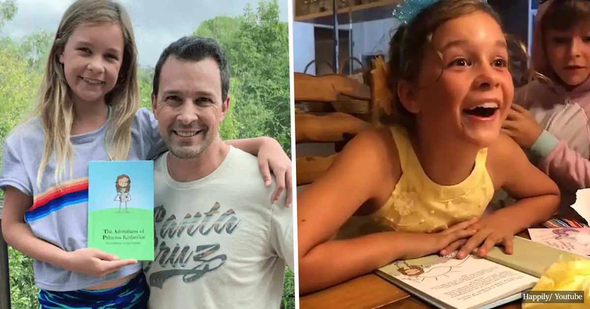 Loving dad makes the sweetest birthday surprise! He turns daughter’s favorite bedtime story into a real book.