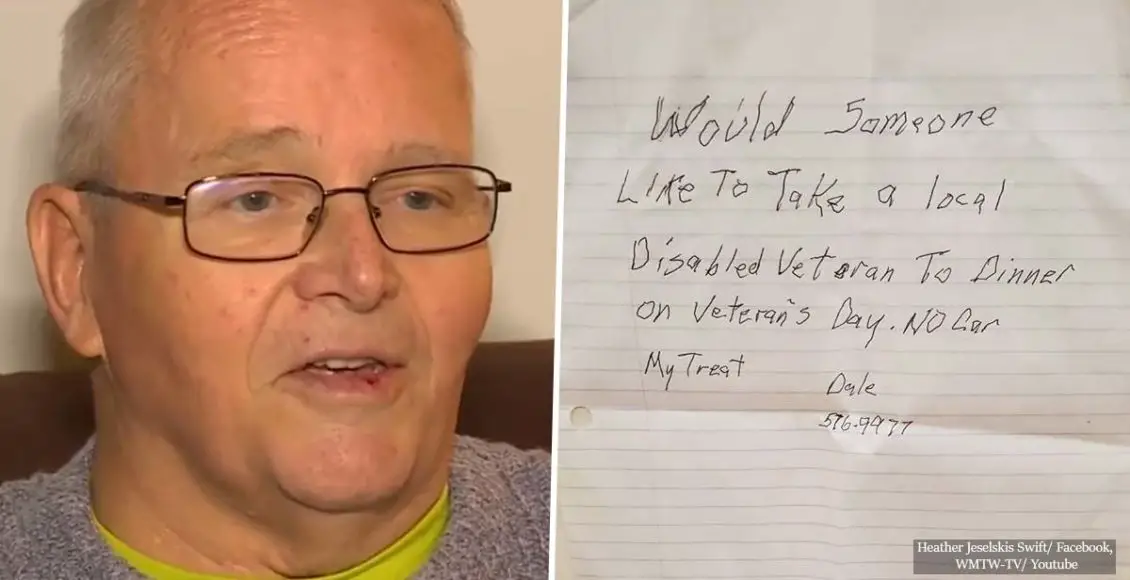 Veteran's touching note requesting company for Veterans Day dinner goes viral