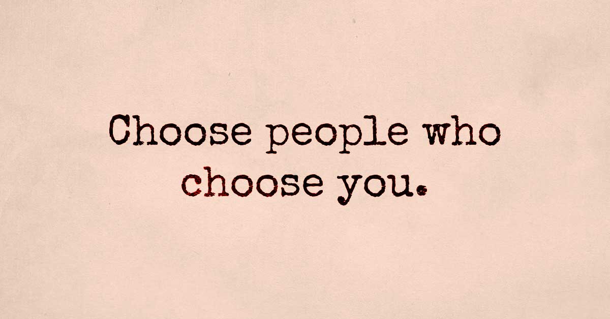 people choosing someone