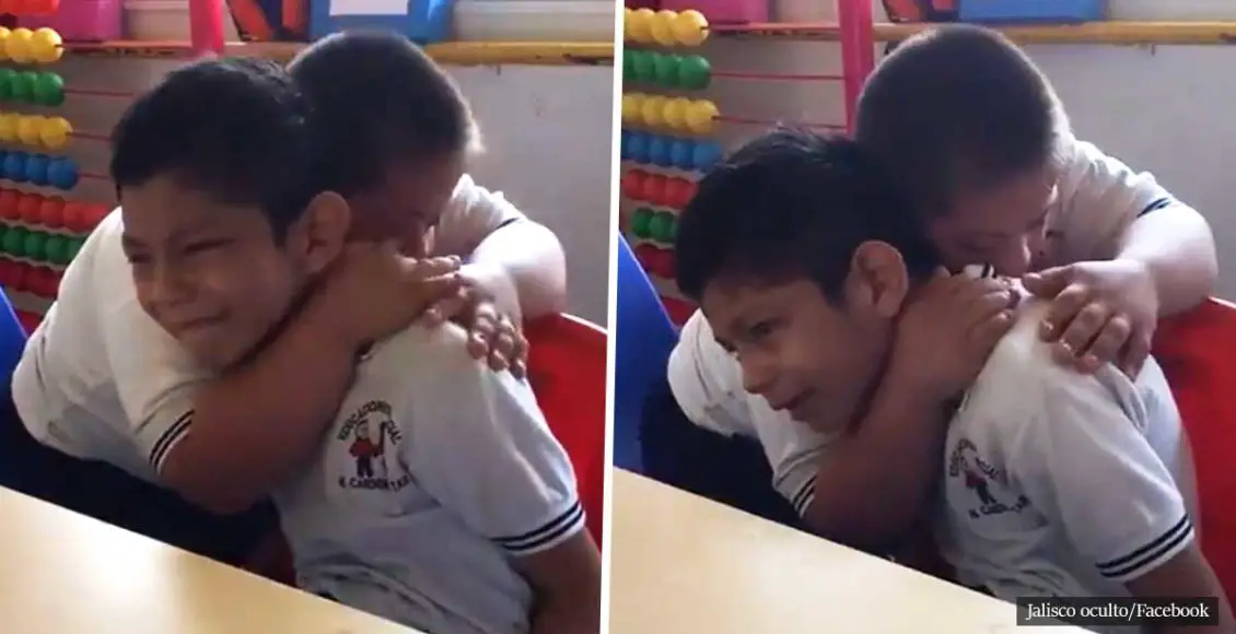 Video Of Boy With Down’s Syndrome Comforting Classmate With Autism Goes Viral