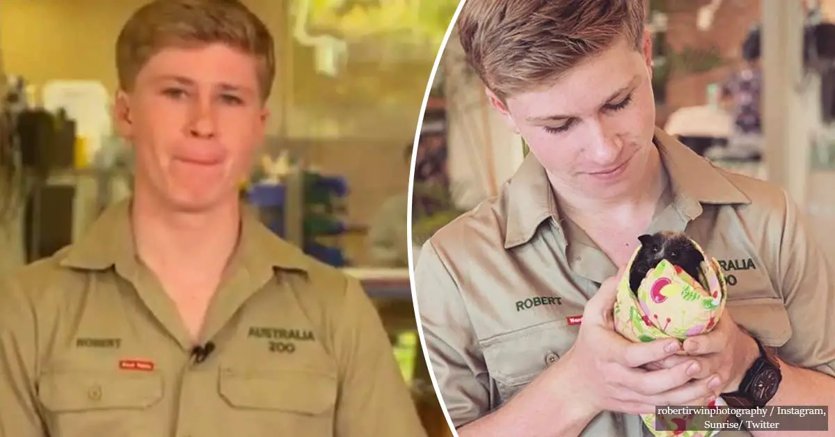Robert Irwin holds back tears talking about Australia's wildfires as family saves 90,000 animals