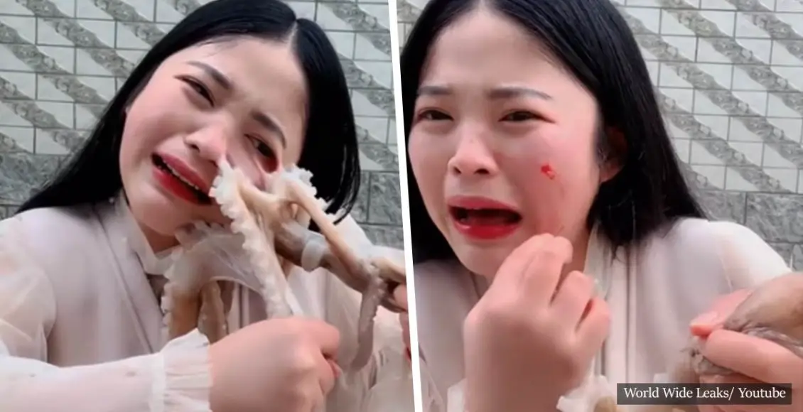 Girl Goes Viral As She Gets Attacked By An Octopus While Trying To Eat It Alive