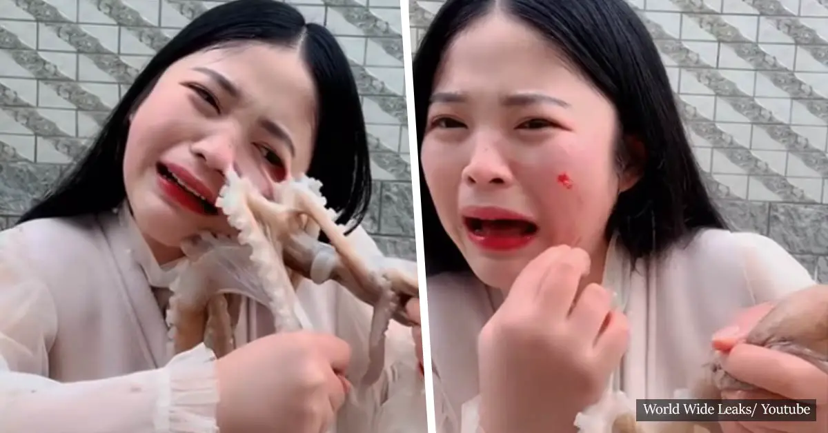 Girl Goes Viral As She Gets Attacked By An Octopus While Trying To Eat It Alive