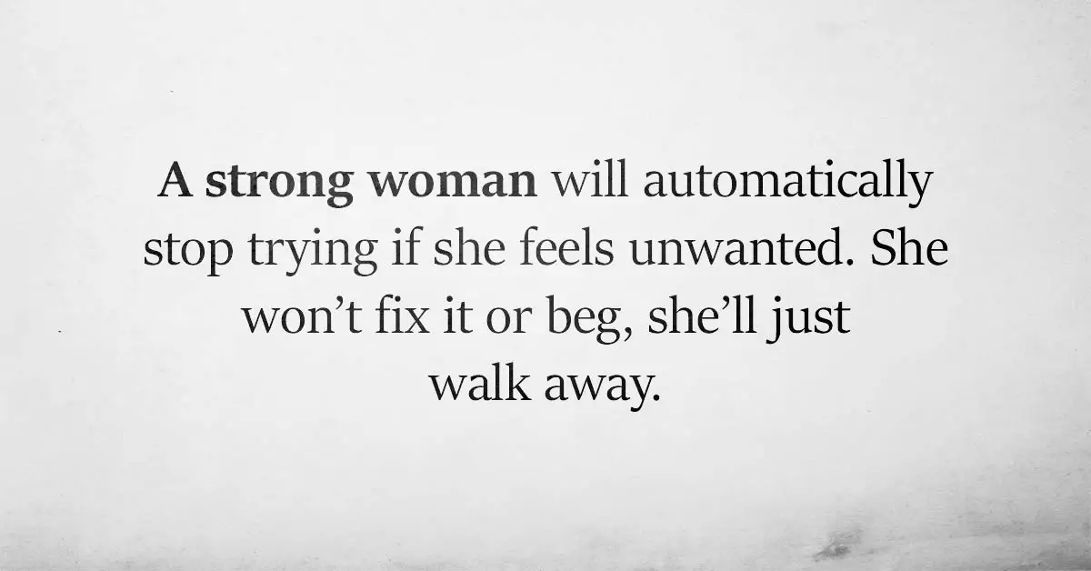 When You Pushed Her Away She Realized How Strong She Actually Is