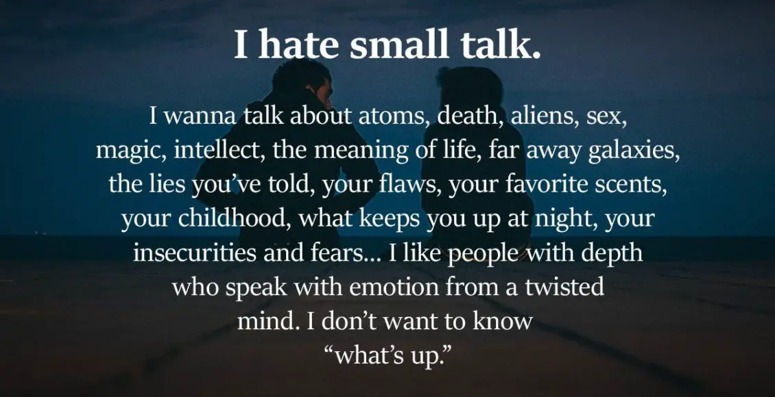 This is why introverts hate small talk