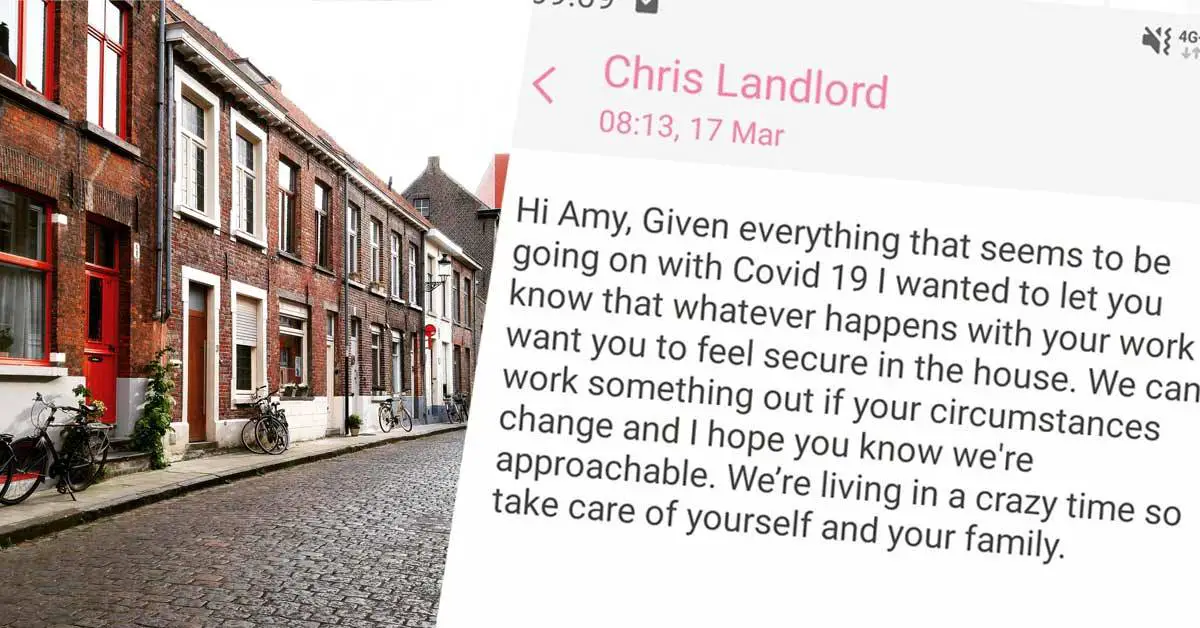 Heartwarming landlord's message to tenant gives an example of humanity in times of isolation