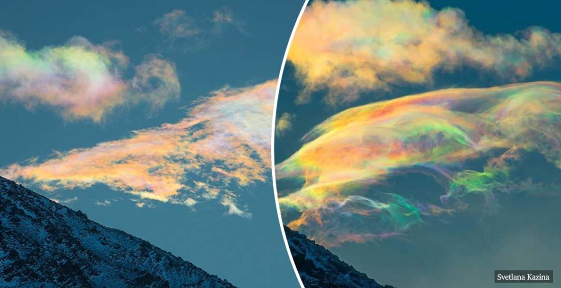 Magnificent Rare Iridescent Clouds Captured In Siberia's Mountains