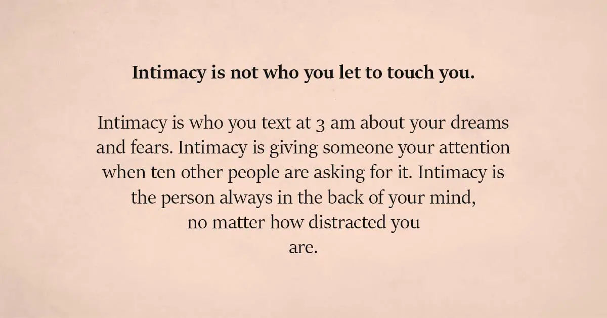 Is the intimacy in your relationship real or fake?