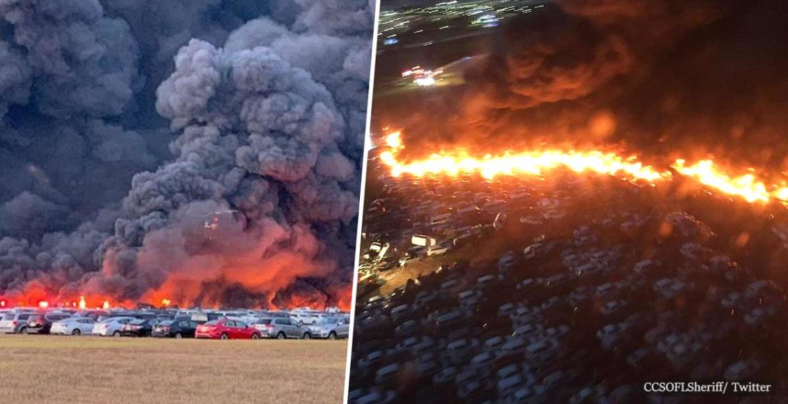 More than 3,500 hire cars were destroyed at a massive fire at a Florida airport