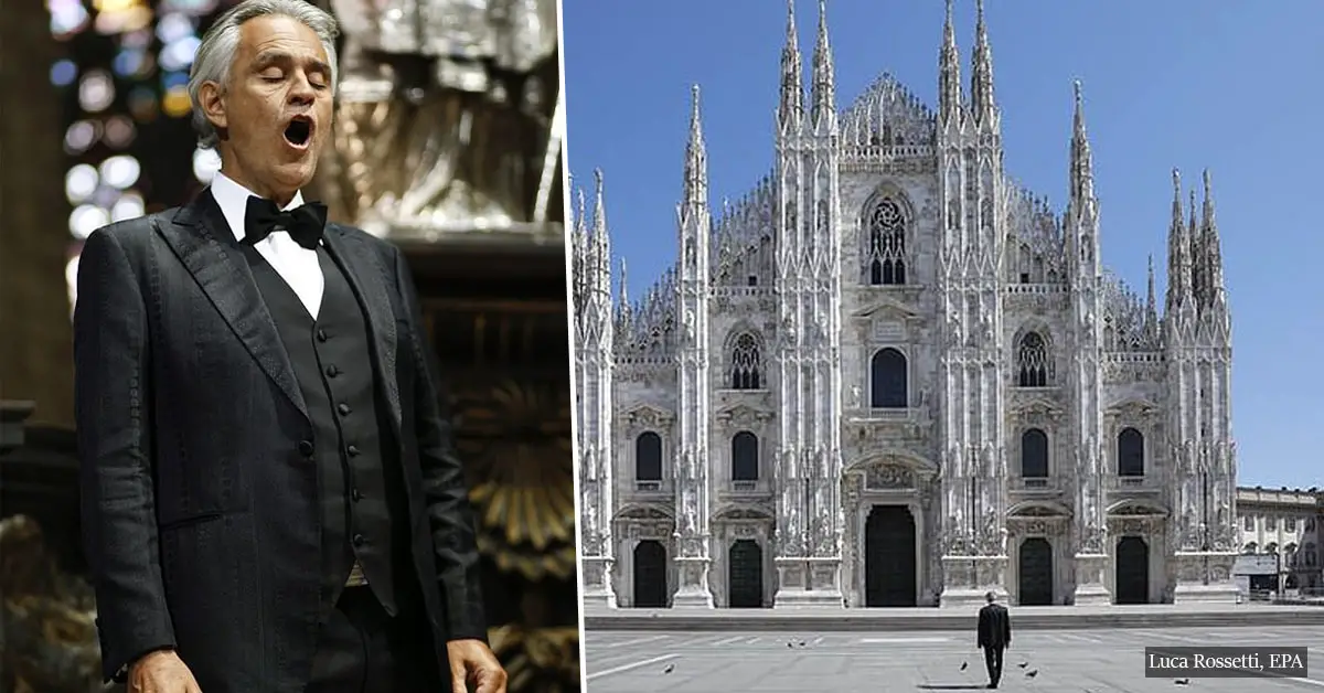 'Music For Hope': Andrea Bocelli with a 'mesmerizing' performance live from the deserted Duomo di Milano on Easter Sunday