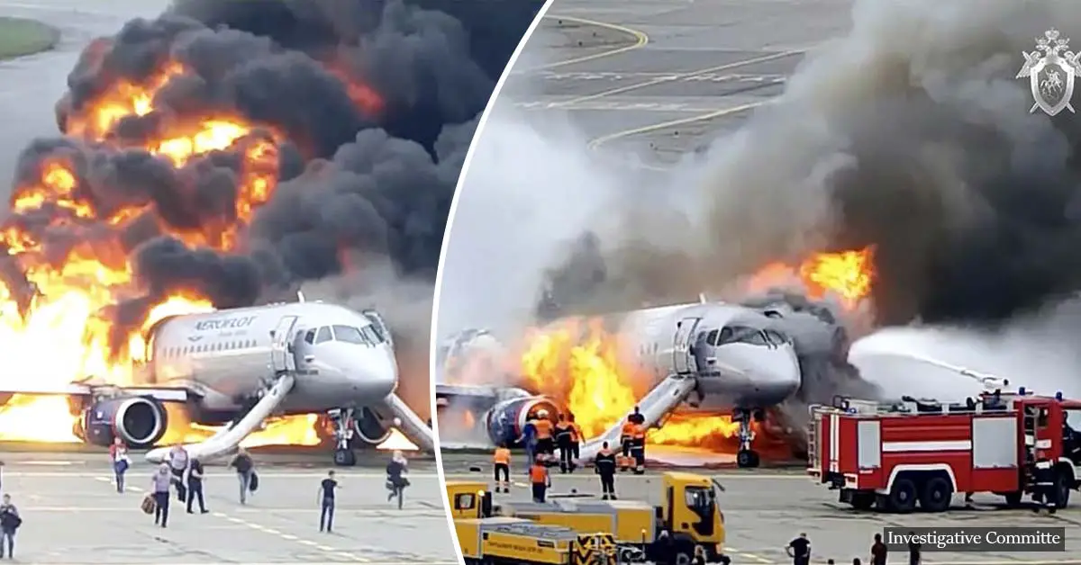 New Horrifying Footage Shows Moscow Plane Crash That Killed 41 In 100ft Flames