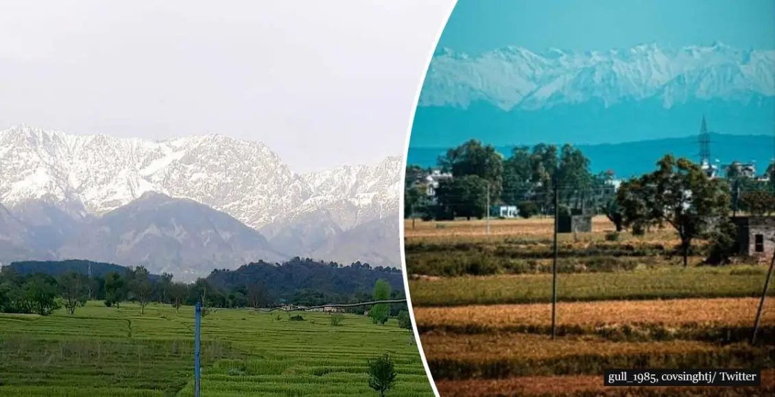 The Himalayas are visible in farther parts of India for the first time in 30 years