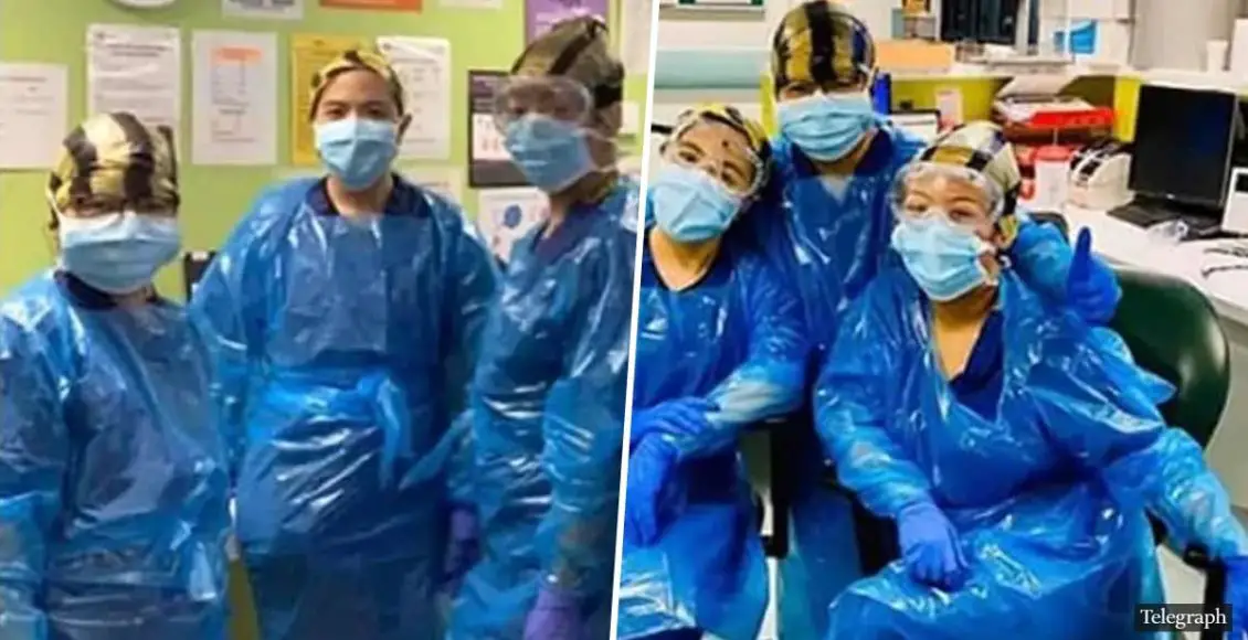Three nurses 'test positive for coronavirus' after being forced to wear waste bags due to PPE shortage