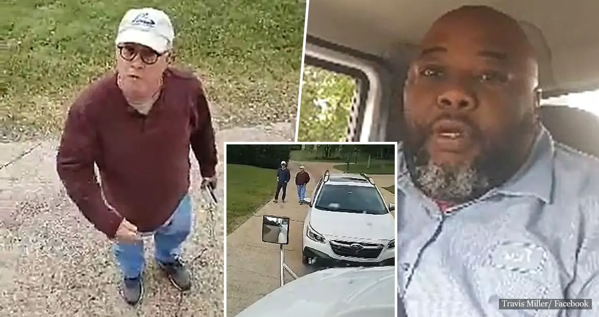 Black delivery driver held against his will by a white HOA president