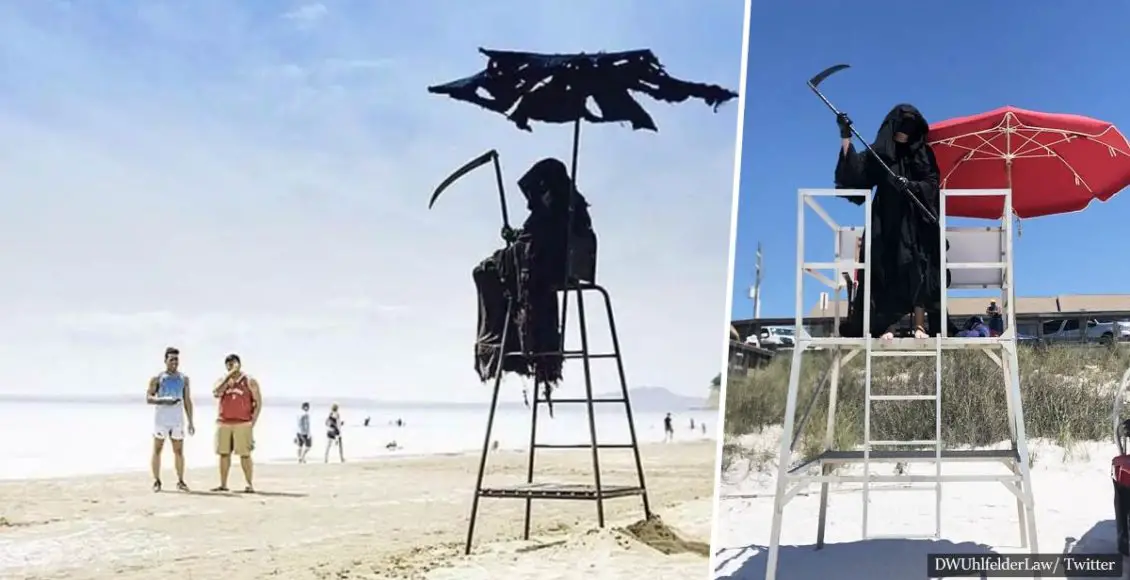 ‘Grim reaper’ stalks Florida beaches to remind locals of the coronavirus threat