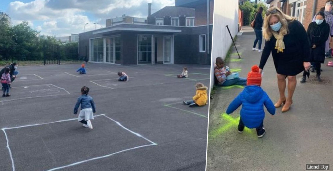 Heartbreaking Photos Show Nursery Children Playing In Isolation As France Reopens Schools