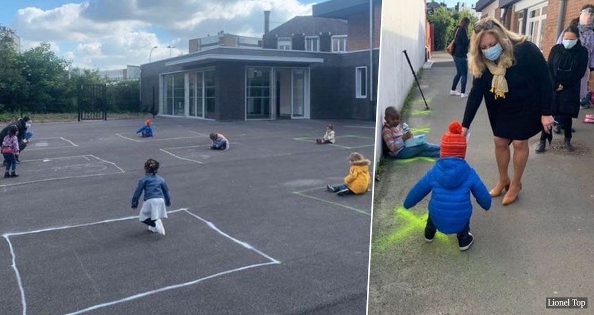 Heartbreaking Photos Show Nursery Children Playing In Isolation As France Reopens Schools