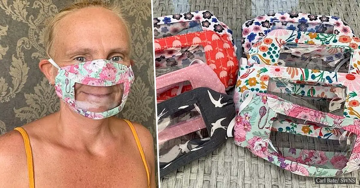 Deaf mother designs special face masks with see-through window for lip-reading