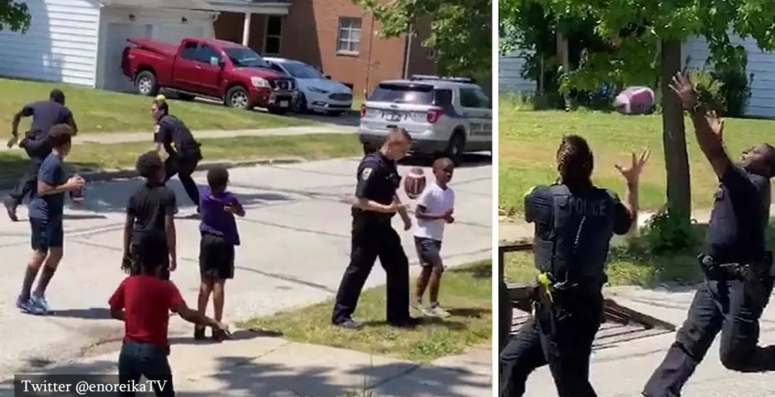 Ohio cops called on black kids for playing outside join the game instead