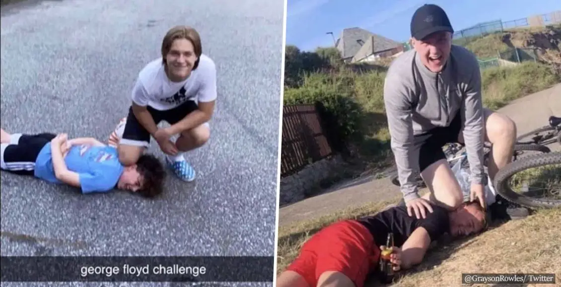 Teens Start Disgusting "George Floyd Challenge"