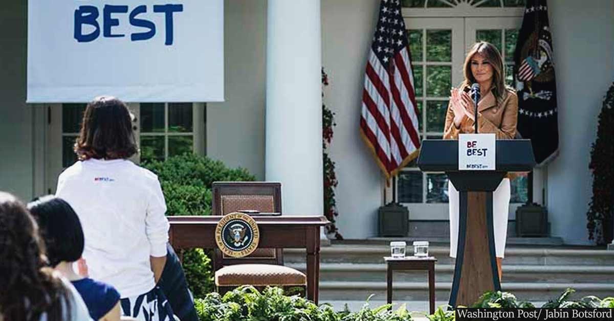 First Lady Melania Trump announces the White House Rose Garden will be revamped, a throwback to the Kennedy era