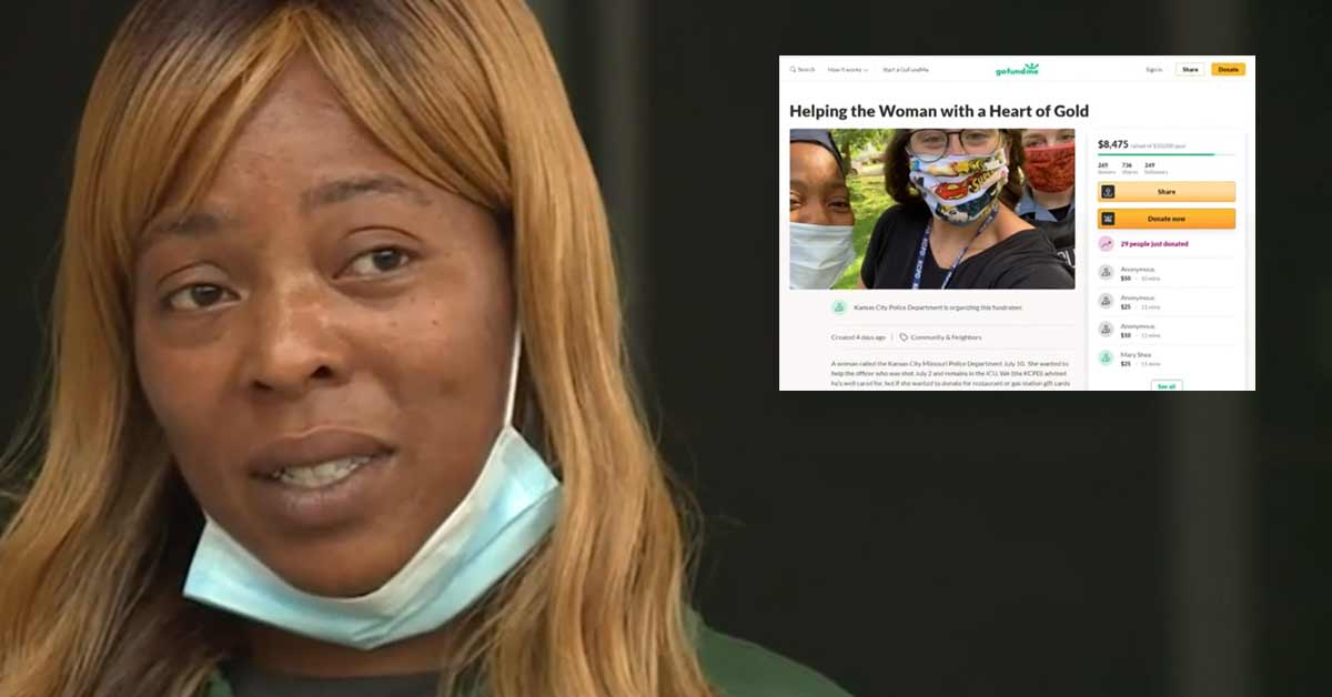 Struggling single mother donates lottery winnings to officer shot in line of duty