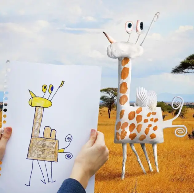 Dad Brings Kids' Drawings To Life And The Results Are Weirdly Realistic