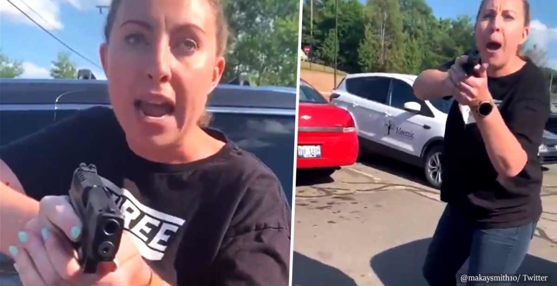 Video: white woman pulls a gun on black woman after allegedly nearly hitting her with her car