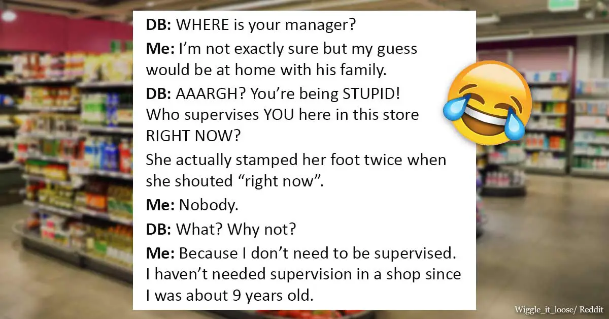 Woman with 'Karen' attitude mistakes customer for an employee, and he decides to play along