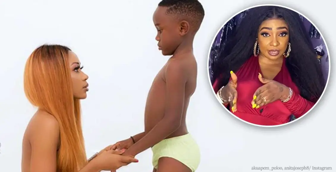 ”You need urgent mental evaluation” – Anita Joseph blasts Ghanaian actress, Akupem Poloo for going completely naked in front of her son