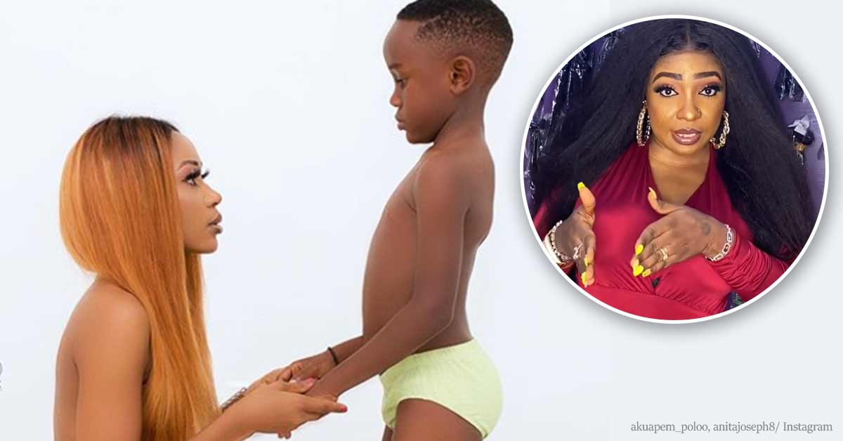 ”You need urgent mental evaluation” – Anita Joseph blasts Ghanaian actress, Akupem Poloo for going completely naked in front of her son