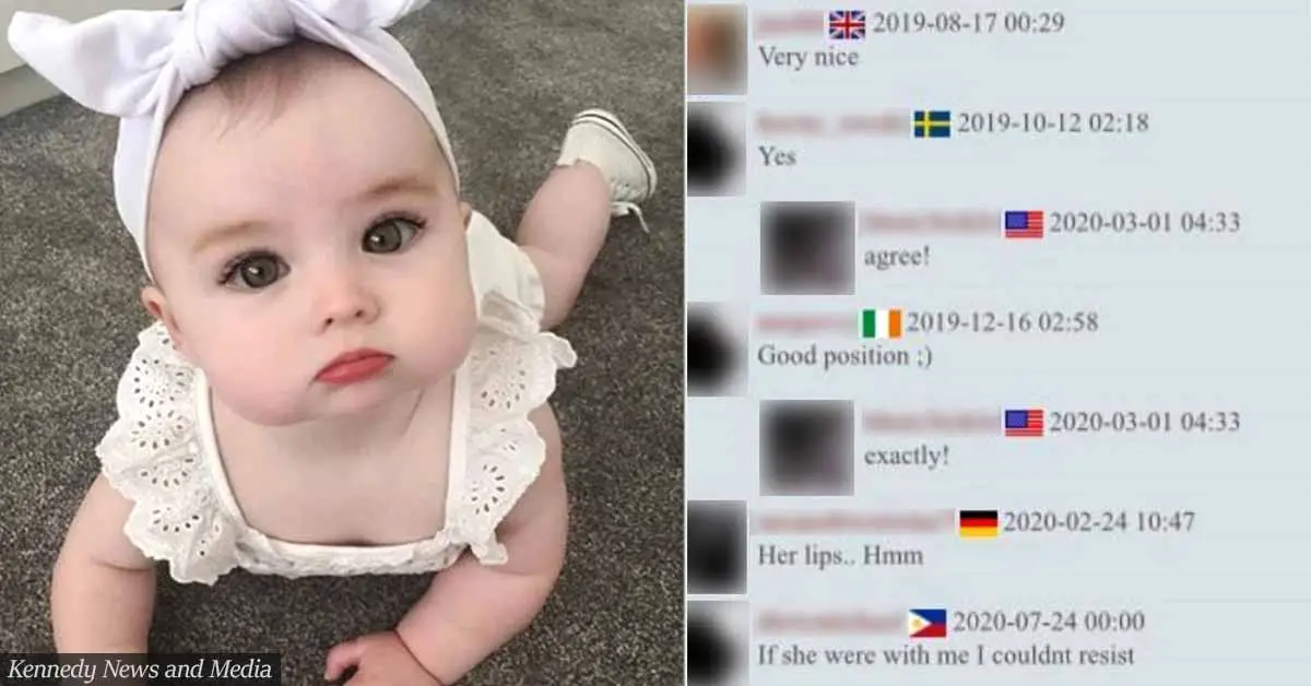 Terrified mother finds stolen images of her baby daughter on a child pornography website