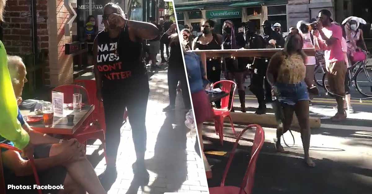 BLM Protesters Scream 'F**k white people' At Elderly Diners. Violence And Harassment On The Rise