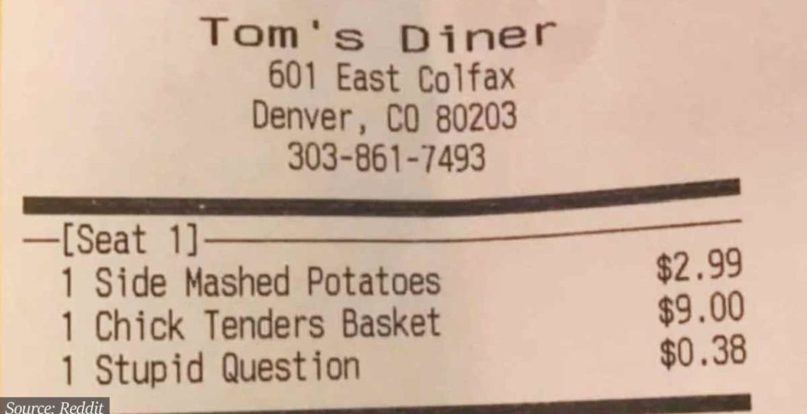 Denver Restaurant charges customers extra for asking a 'Stupid Question'